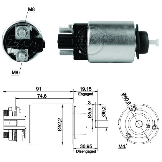 Relé de Partida ZM 3-866 ZM 3866