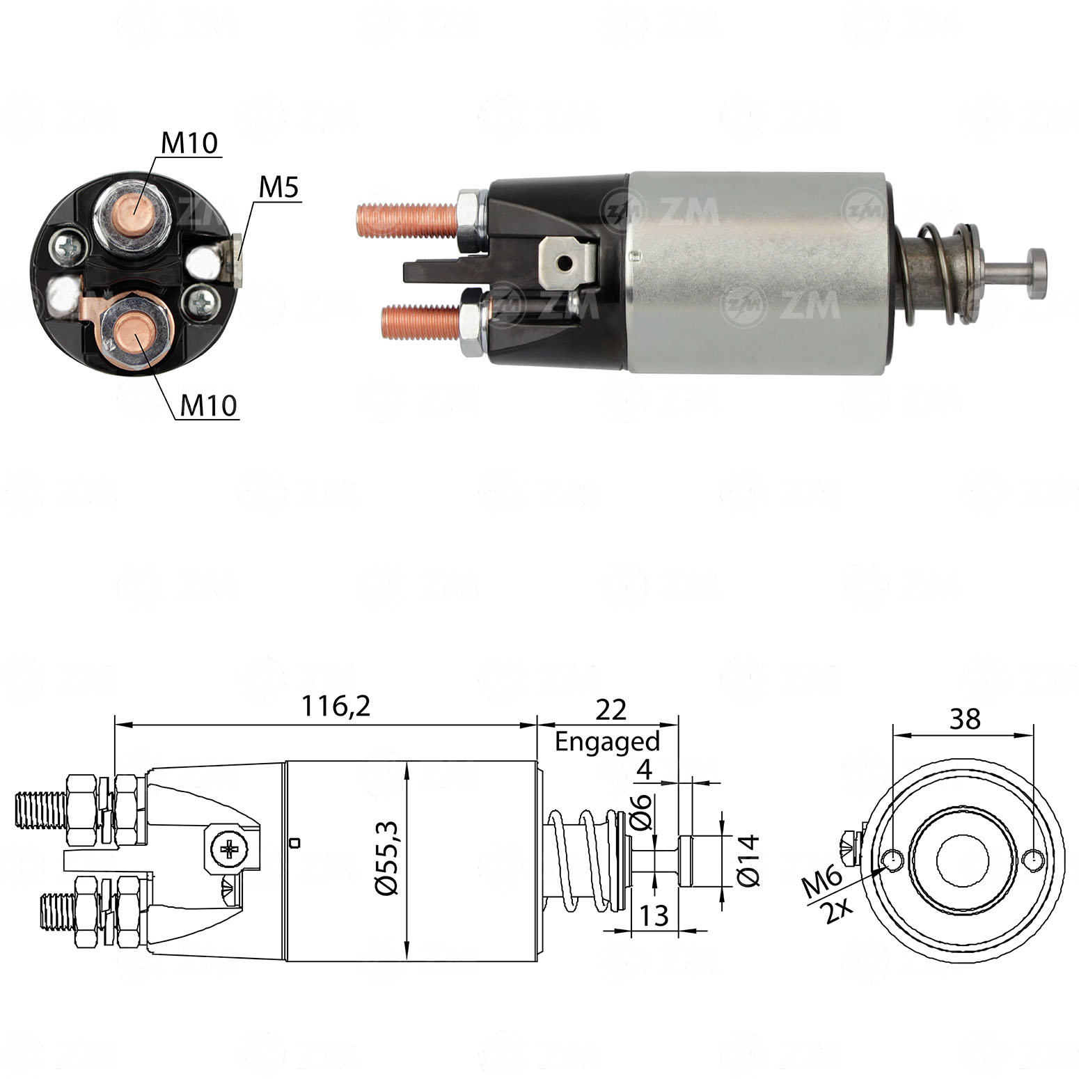 Relé de Partida ZM 3-897 ZM 3897