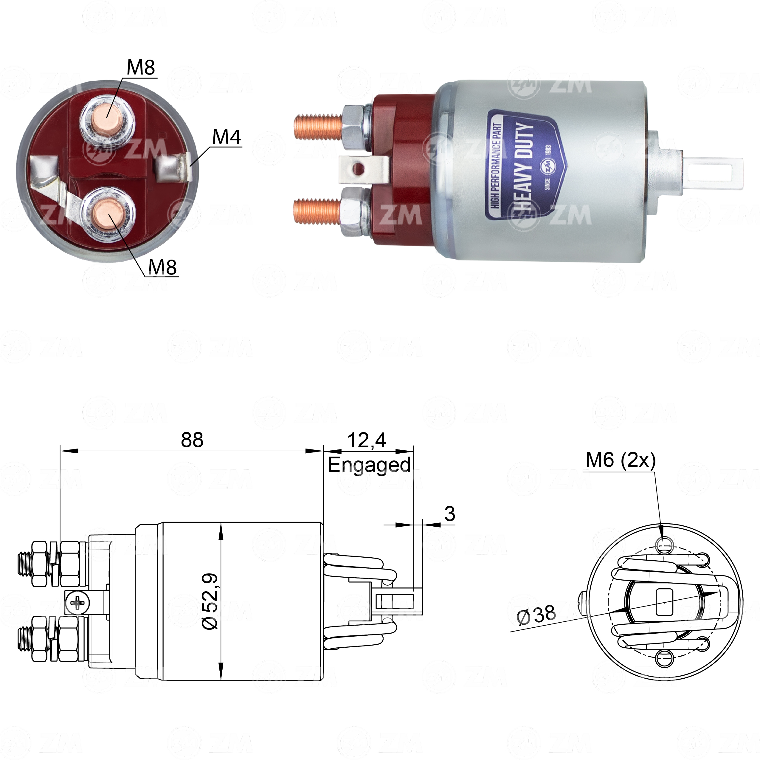 Relé de Partida ZM 3-982 ZM 3982