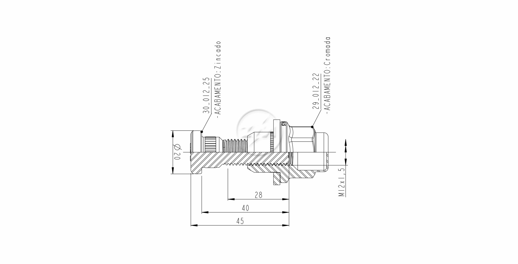 ZM 40.012.22 - Conjunto Parafuso de Roda - DIA