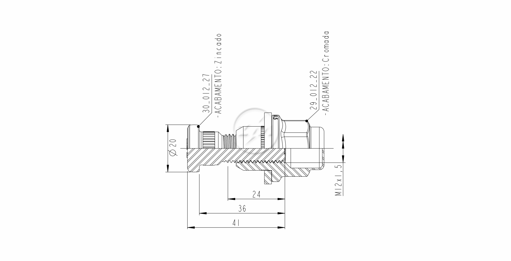 ZM 40.012.26 - Conjunto Parafuso de Roda - TRA