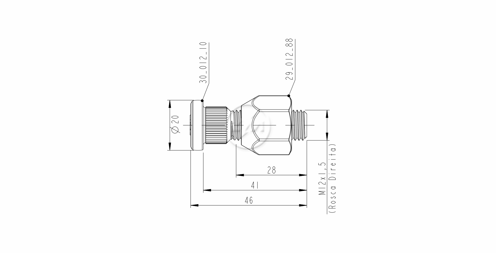 ZM 40.012.60 - Conjunto Parafuso de Roda - DIA/TRA ZM 4001260