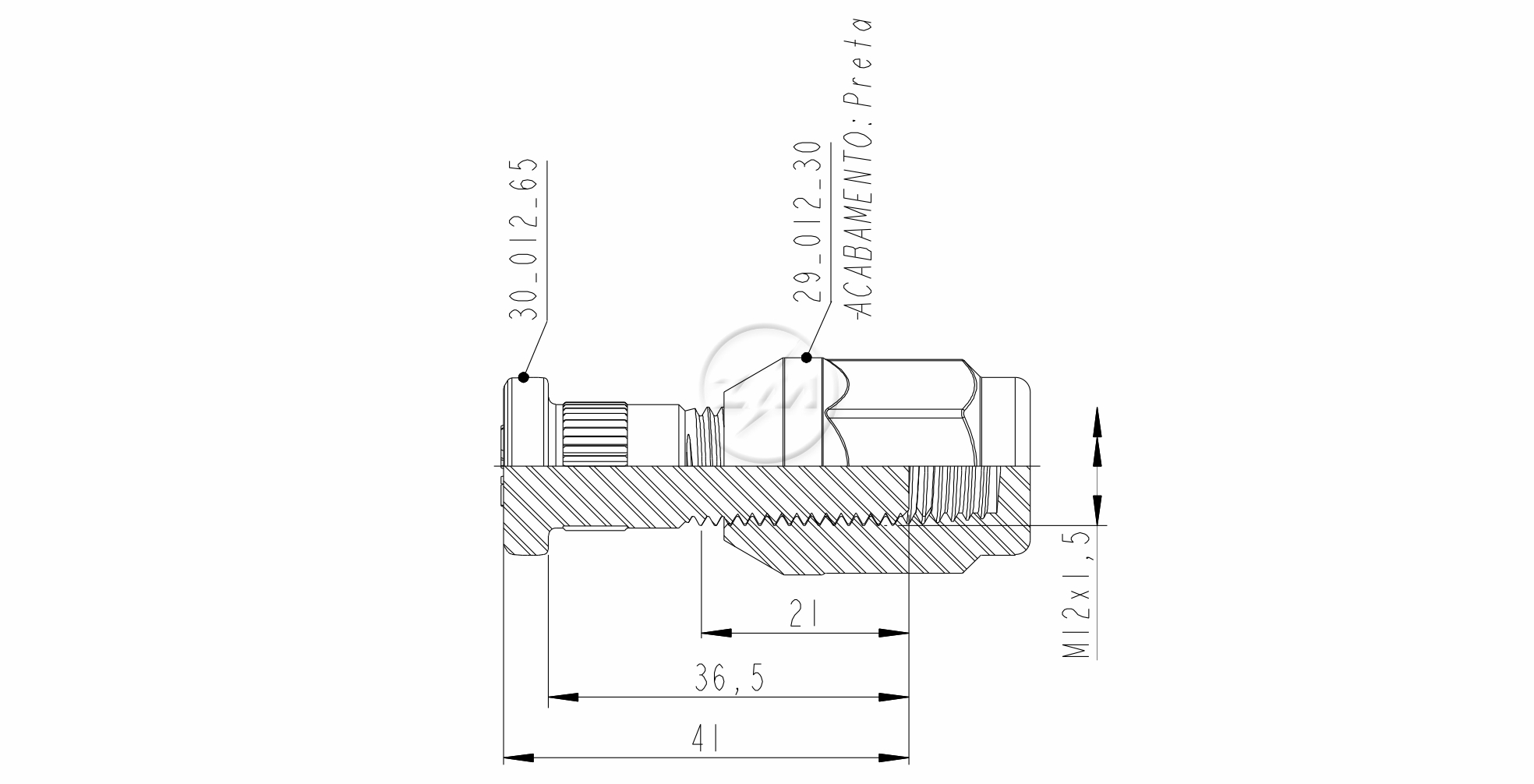 ZM 40.012.67 - Conjunto Parafuso de Roda - TRA