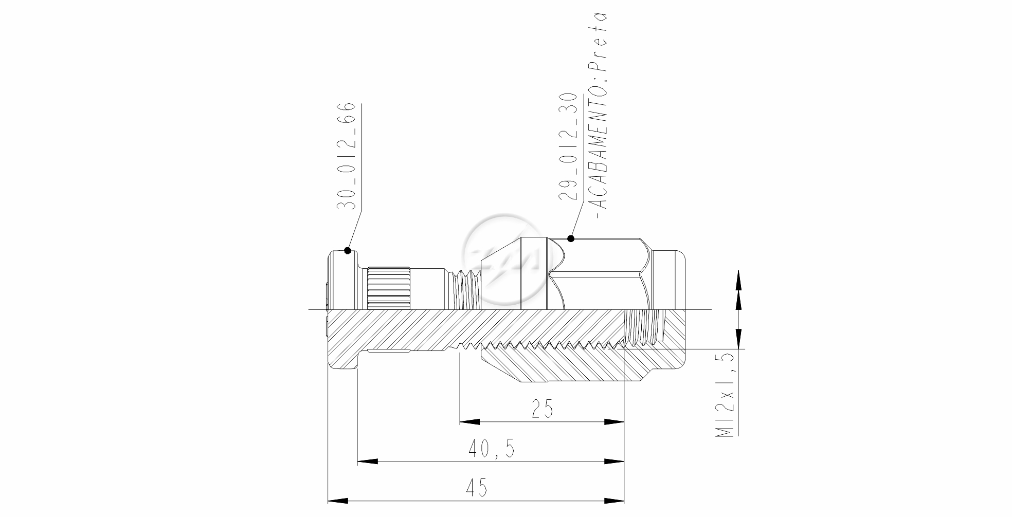 ZM 40.012.68 - Conjunto Parafuso de Roda - DIA