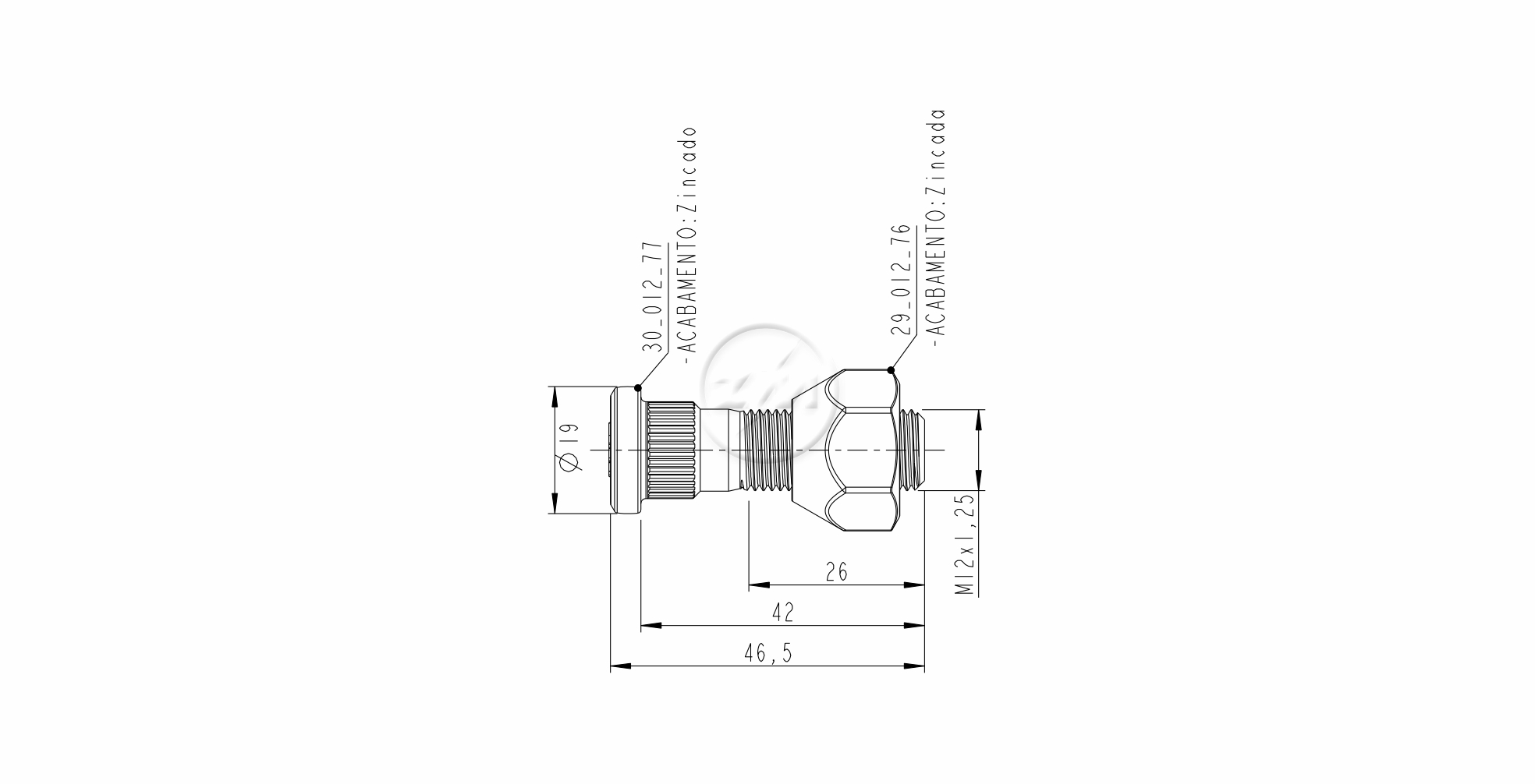 ZM 40.012.77 - Conjunto Parafuso de Roda - TRA
