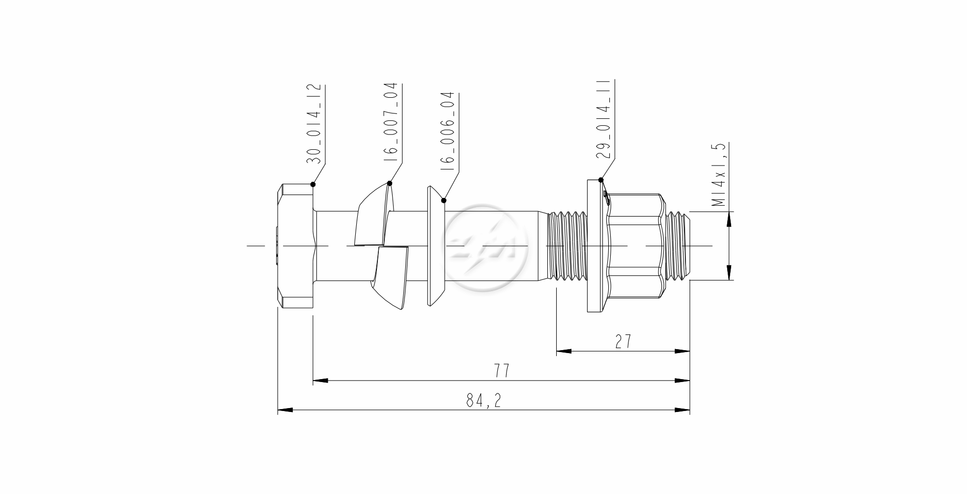 ZM 40.014.18 - Conjunto Parafuso de Roda - TRA ZM 4001418