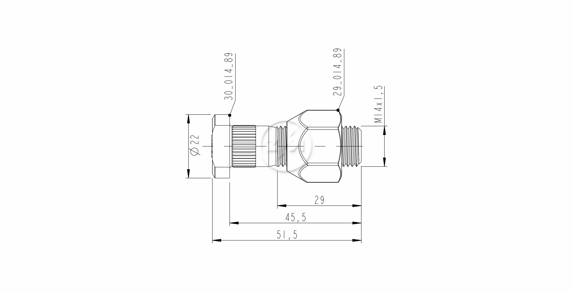 ZM 40.014.89 - Conjunto Parafuso de Roda - DIA/TRA