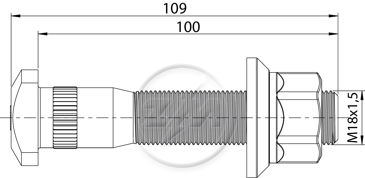 ZM 40.018.34 - Conjunto Parafuso de Roda - TRA