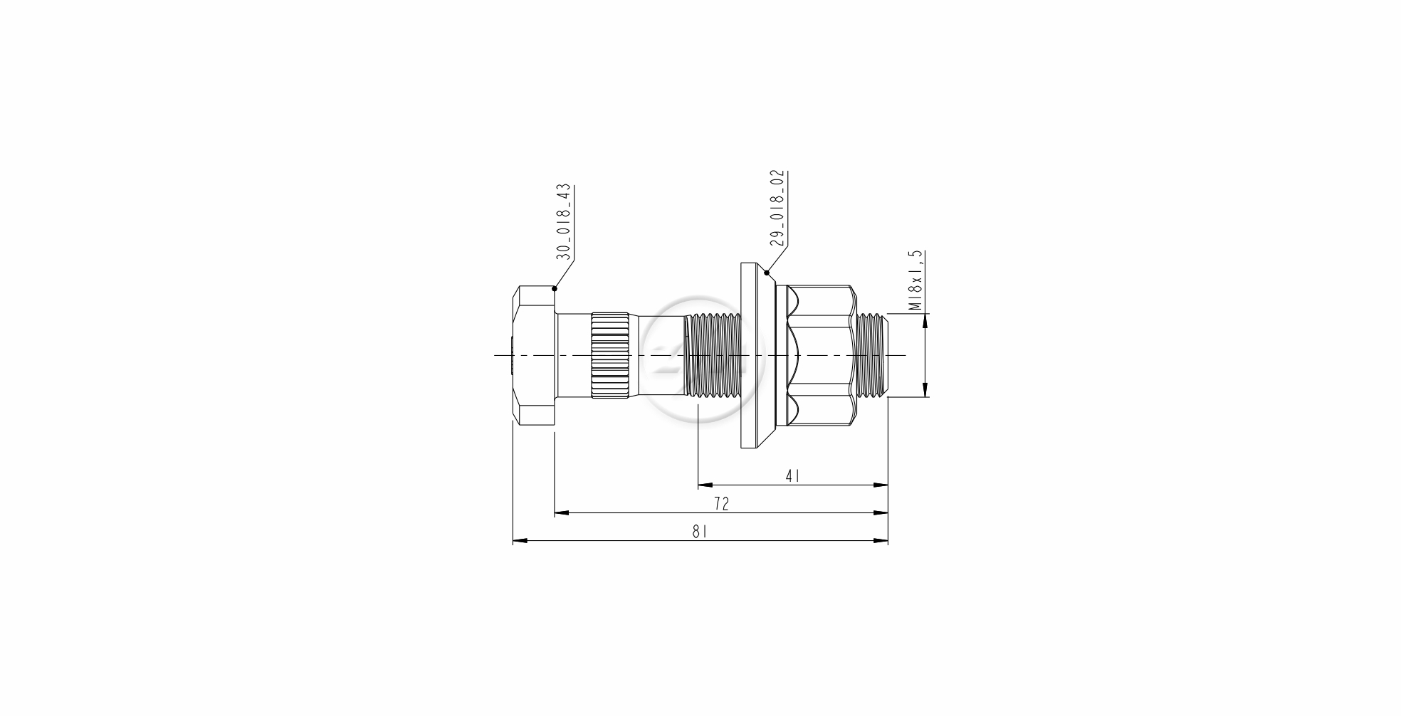 ZM 40.018.43 - Conjunto Parafuso de Roda - TRA