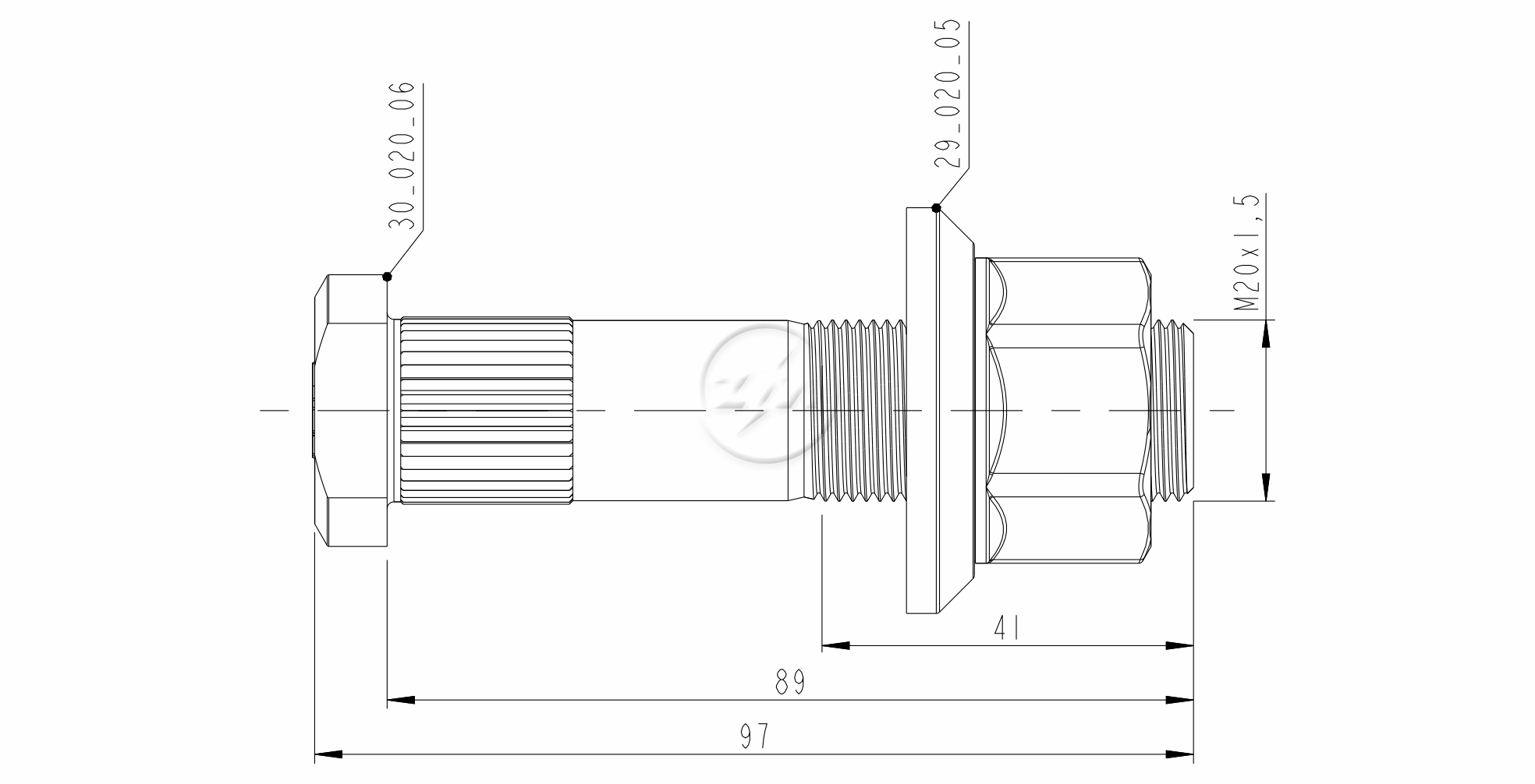 ZM 40.020.46 - Conjunto Parafuso de Roda - TRA