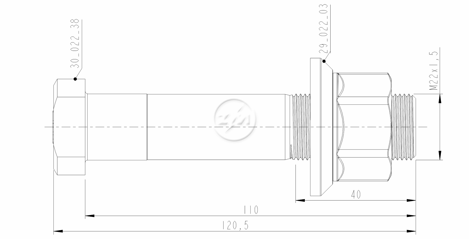 ZM 40.022.43 - Conjunto Parafuso de Roda - TRA