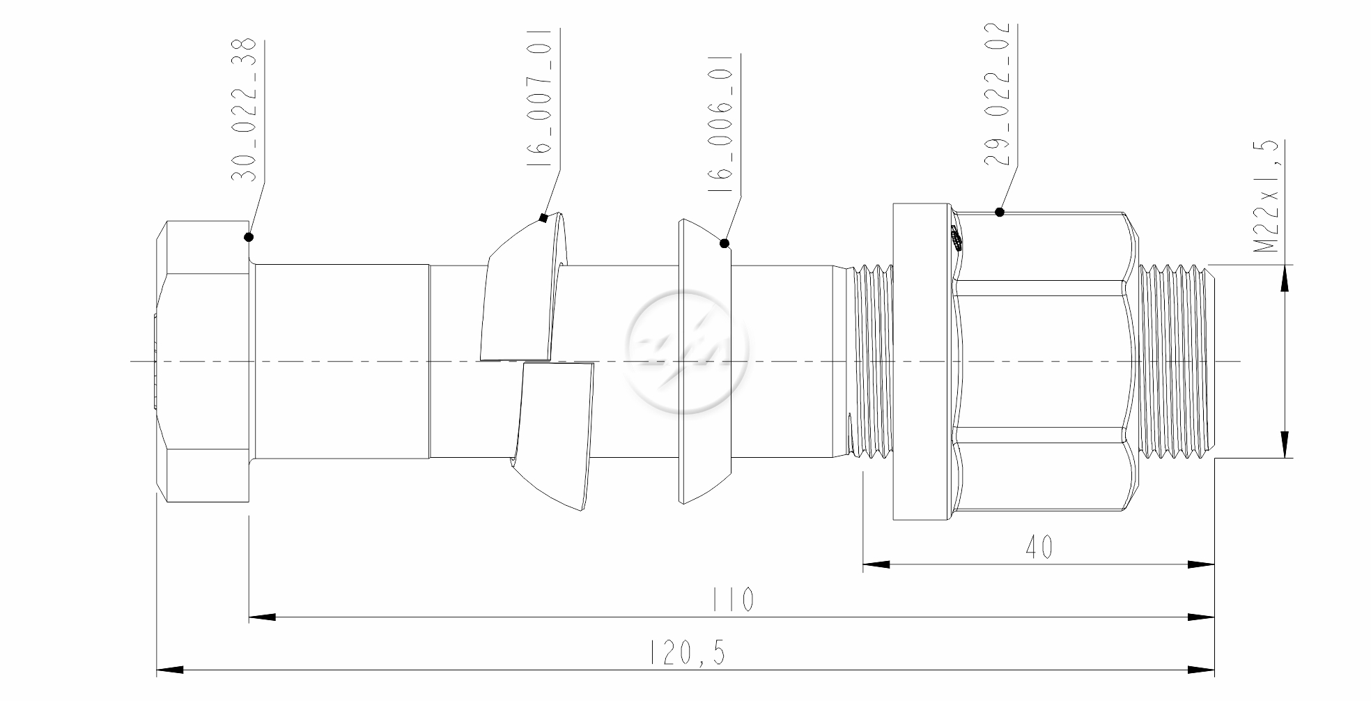 ZM 40.022.44 - Conjunto Parafuso de Roda - TRA