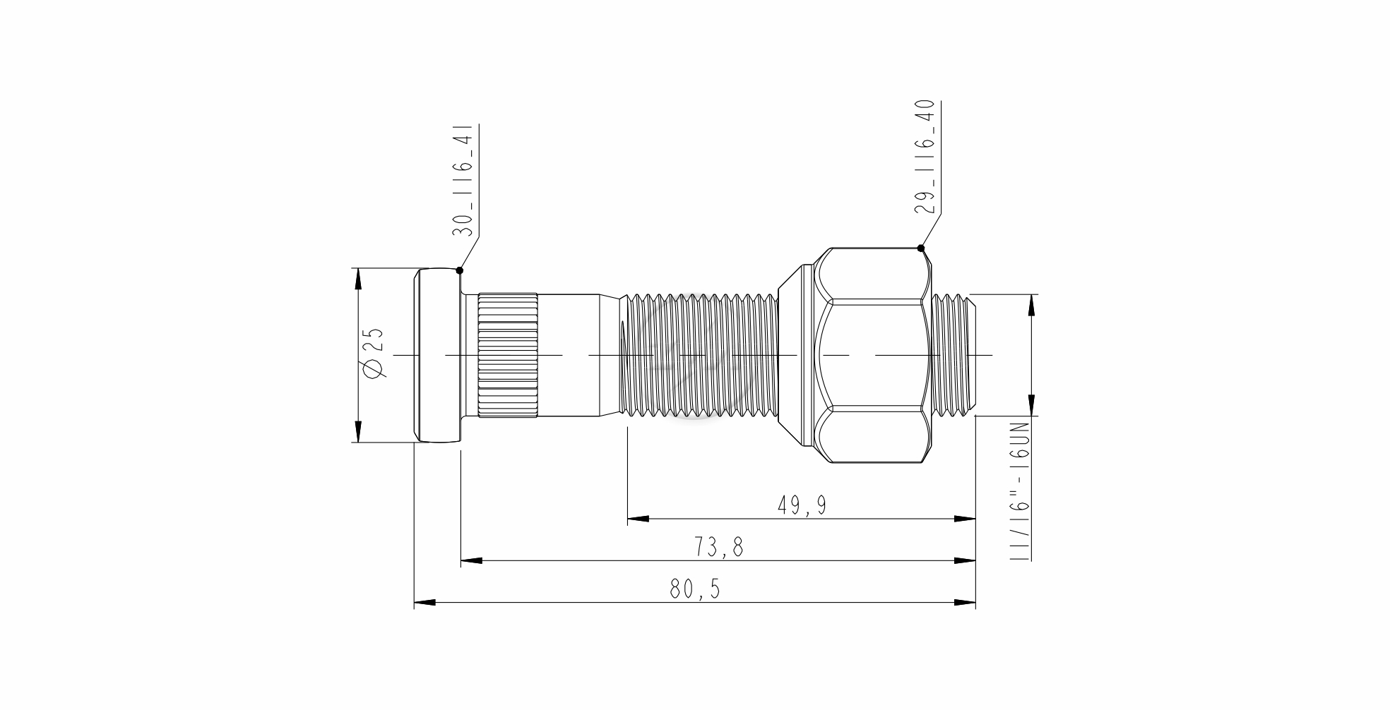 ZM 40.116.41 - Conjunto Parafuso de Roda - TRA