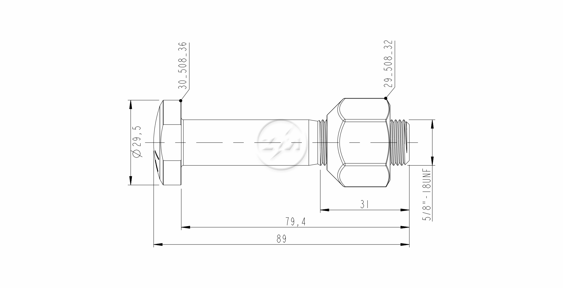ZM 40.508.36 - Conjunto Parafuso de Roda - TRA