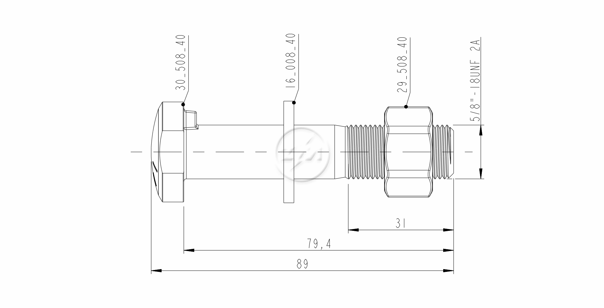 ZM 40.508.40 - Conjunto Parafuso de Roda - TRA