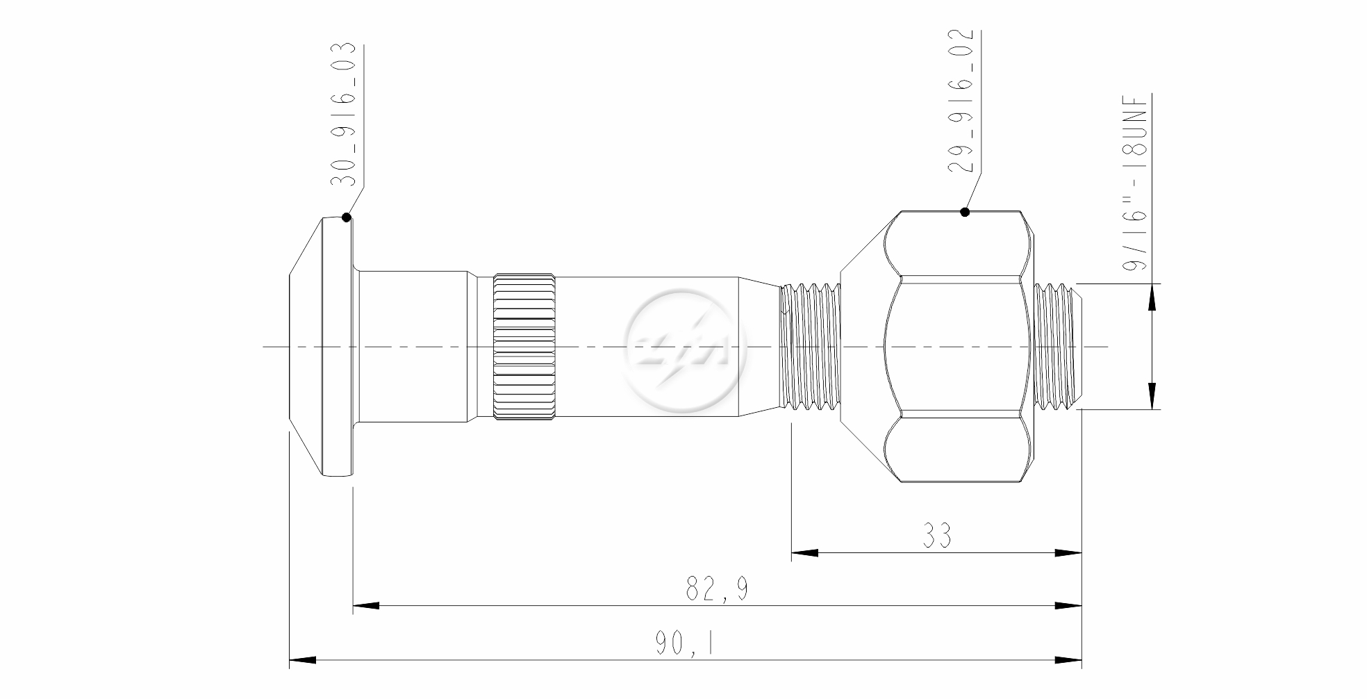ZM 40.916.03 - Conjunto Parafuso de Roda - TRA