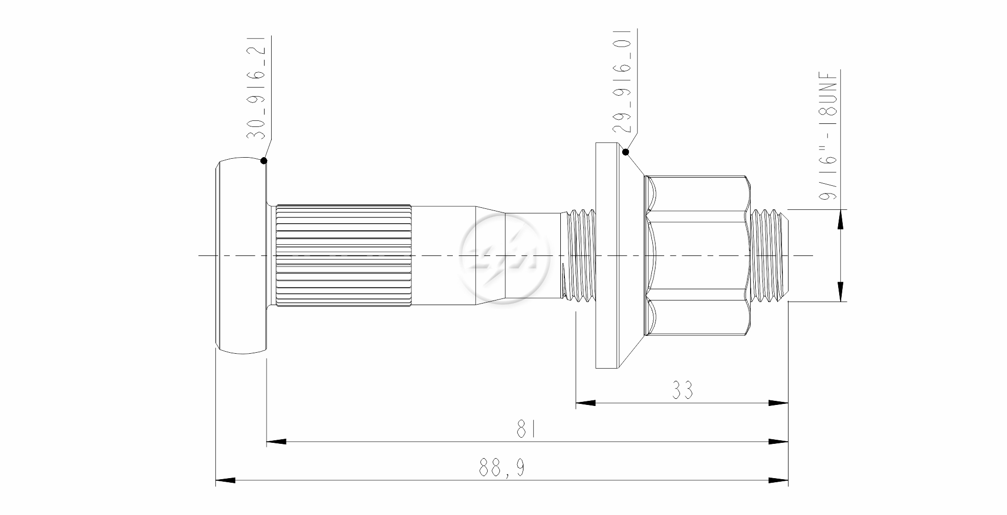 ZM 40.916.21 - Conjunto Parafuso de Roda - TRA