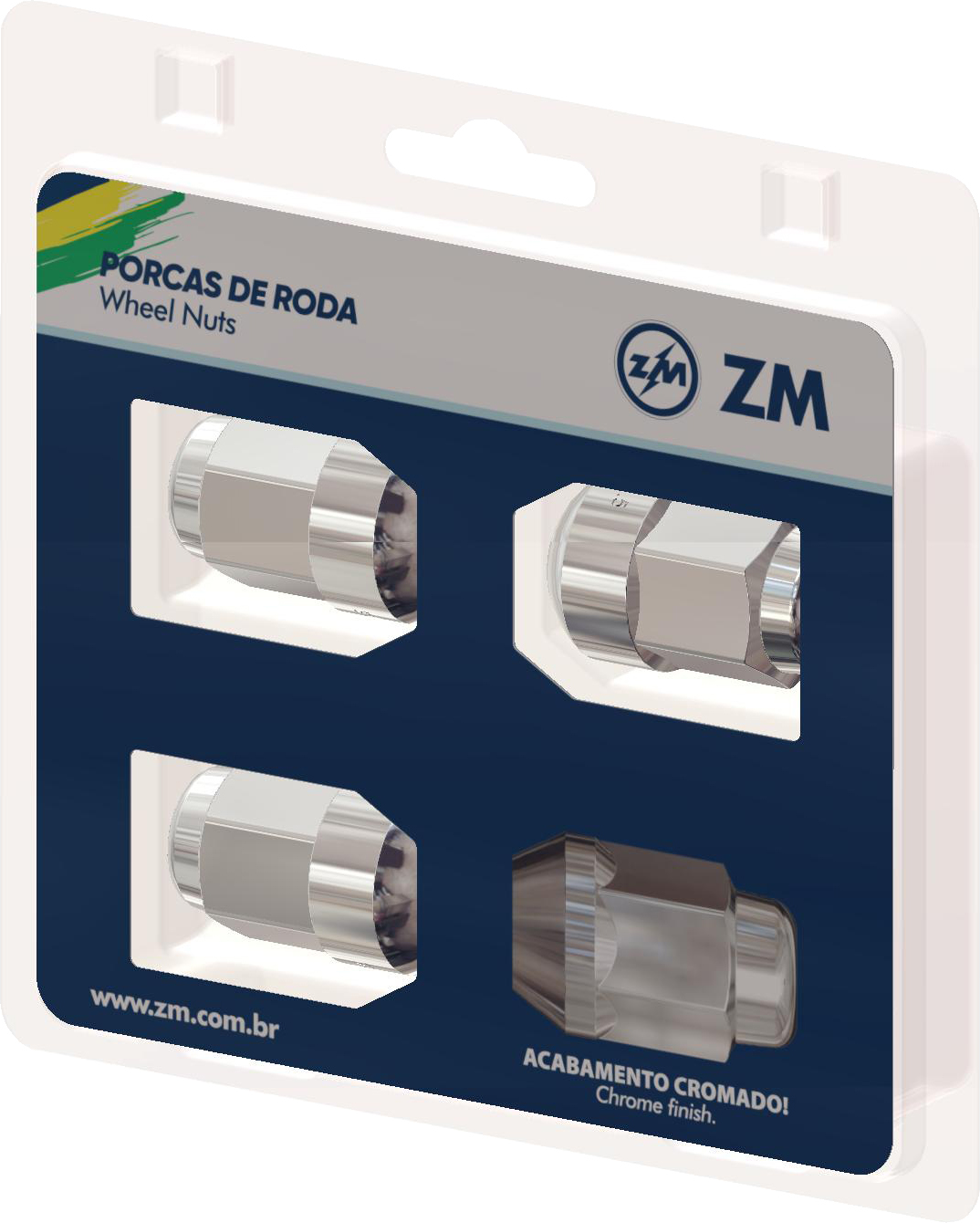 ZM 41.012.18 - Conj. Porca de Roda ZM 4101218