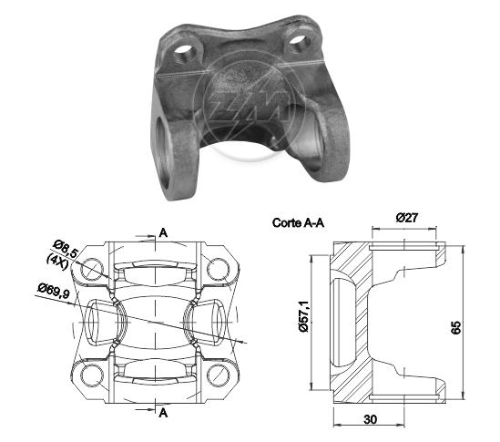 ZM 435.001.00 - FLANGE DE ORELHA ZM 43500100