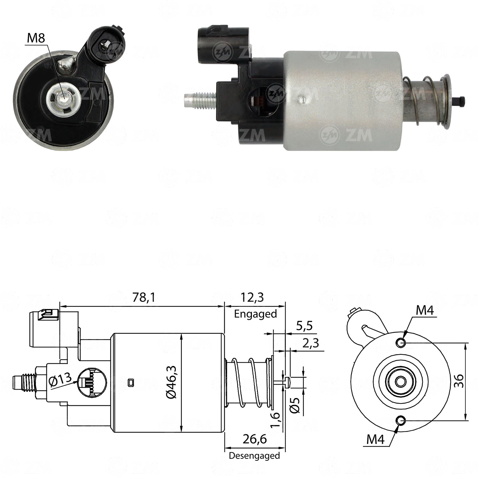 Relé de Partida ZM 4-665 ZM 4665