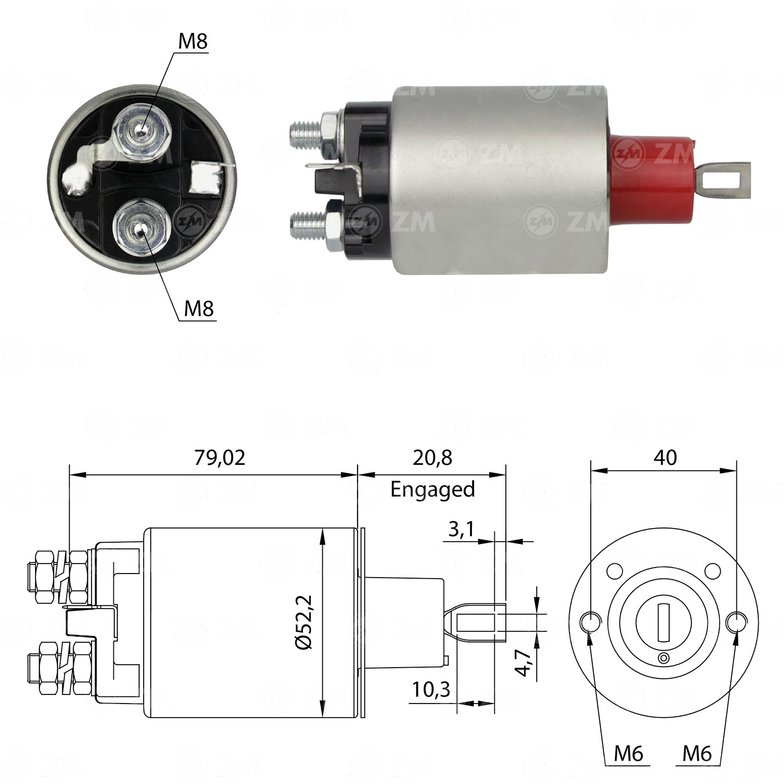 Relé de Partida ZM 480 ZM 480