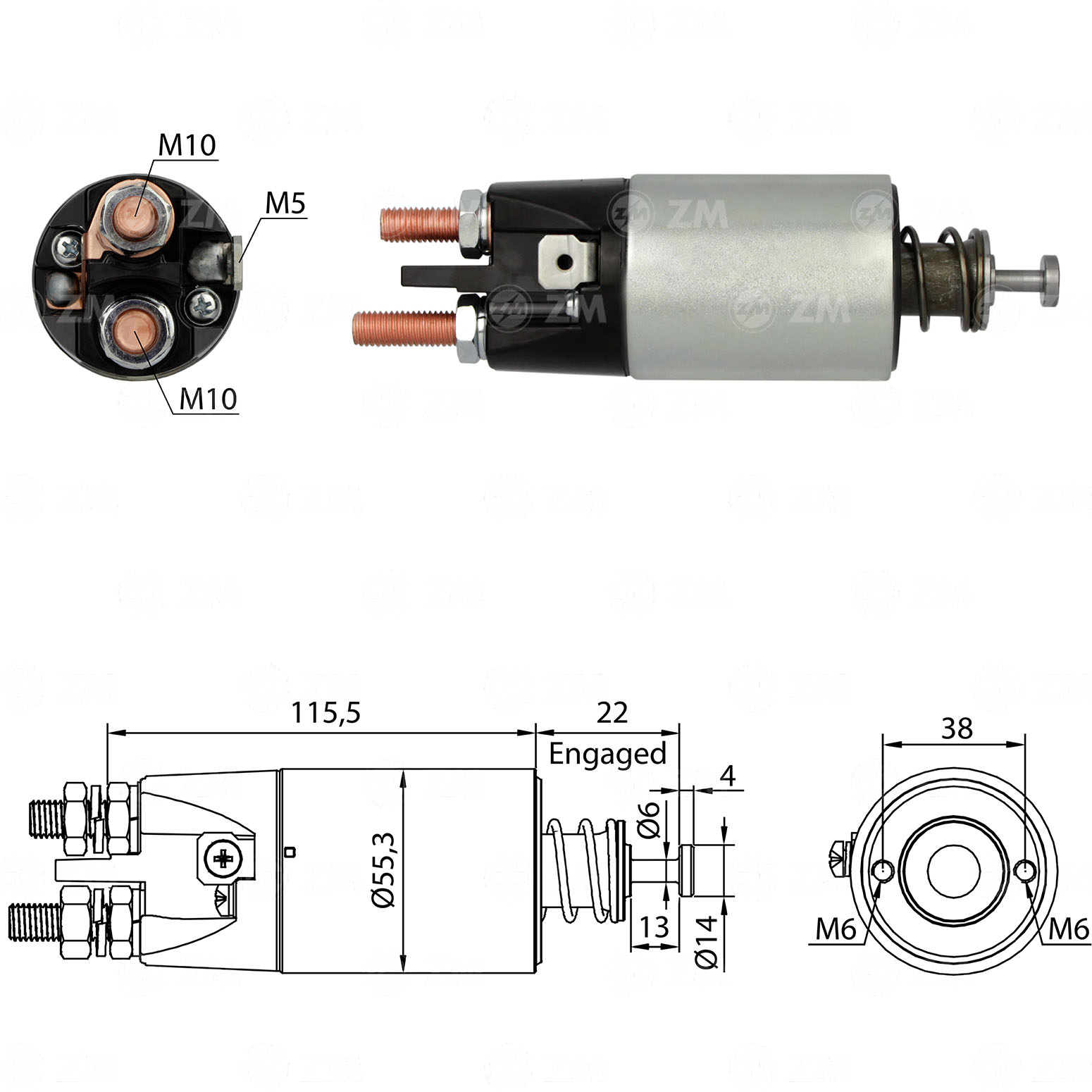 Relé de Partida ZM 4-897 ZM 4897