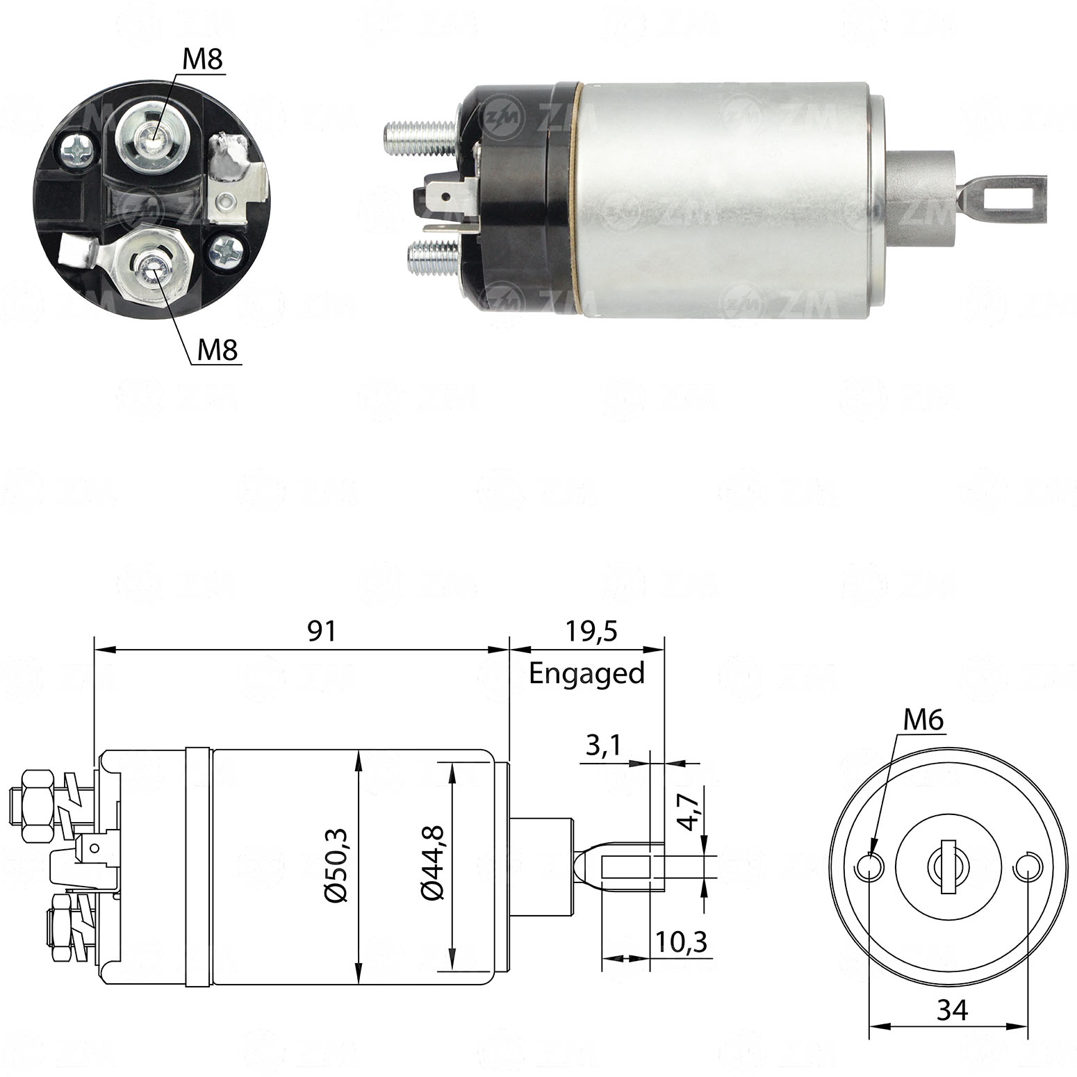 Relé de Partida ZM 521 ZM 521