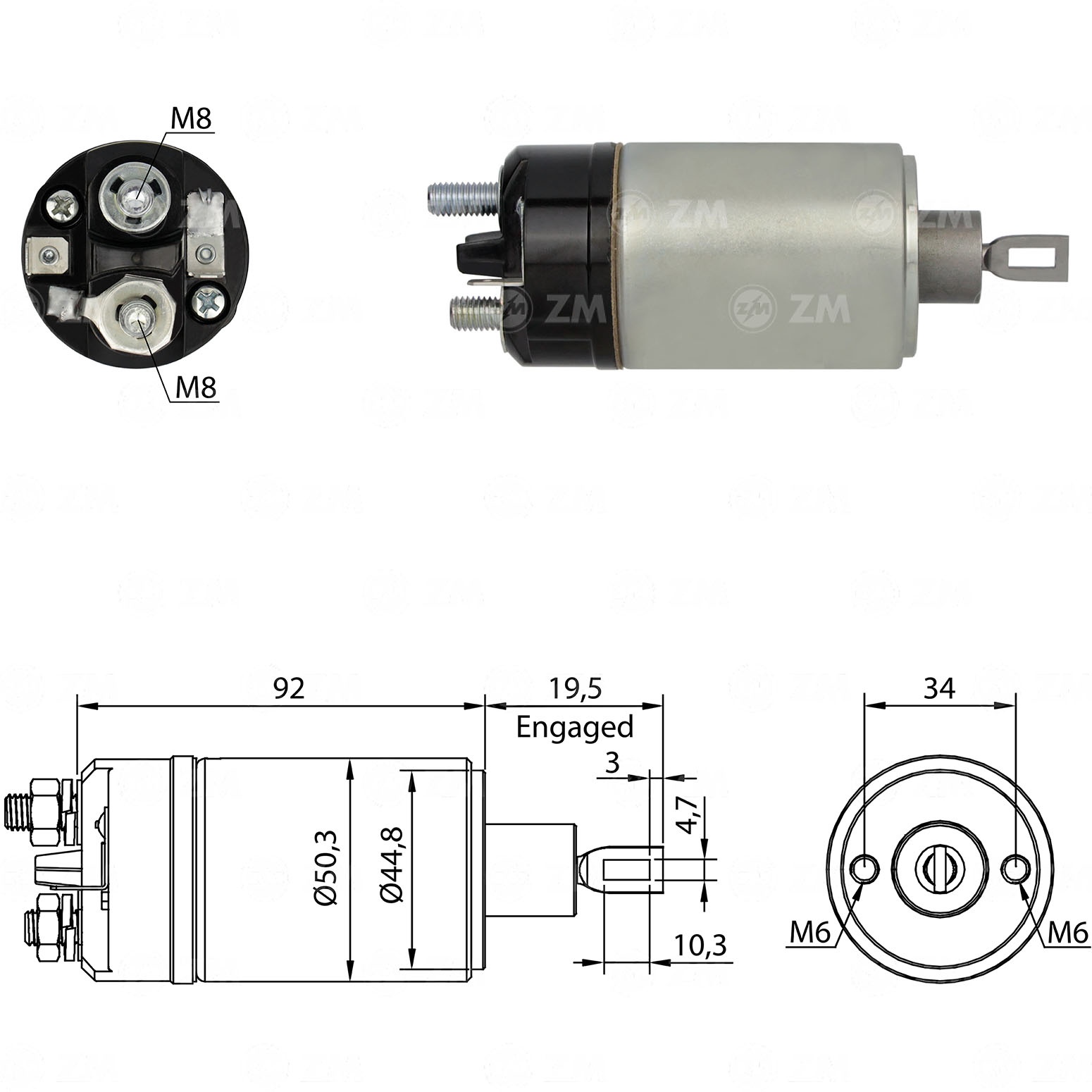 Relé de Partida ZM 522 ZM 522
