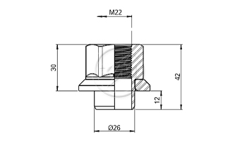 ZM 529.022.45 - Porca de Roda