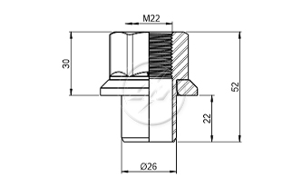 ZM 529.022.55 - Porca de Roda
