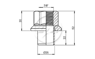 ZM 529.780.51 - Porca de Roda