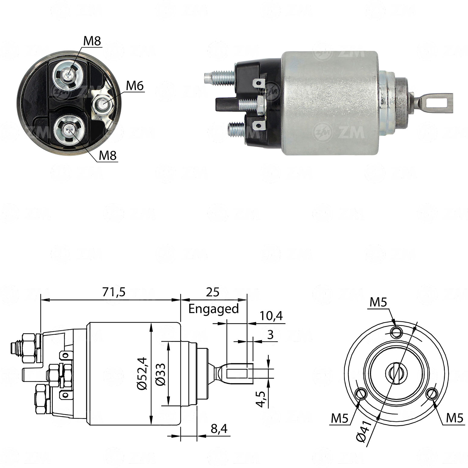 Relé de Partida ZM 5-381 ZM 5381