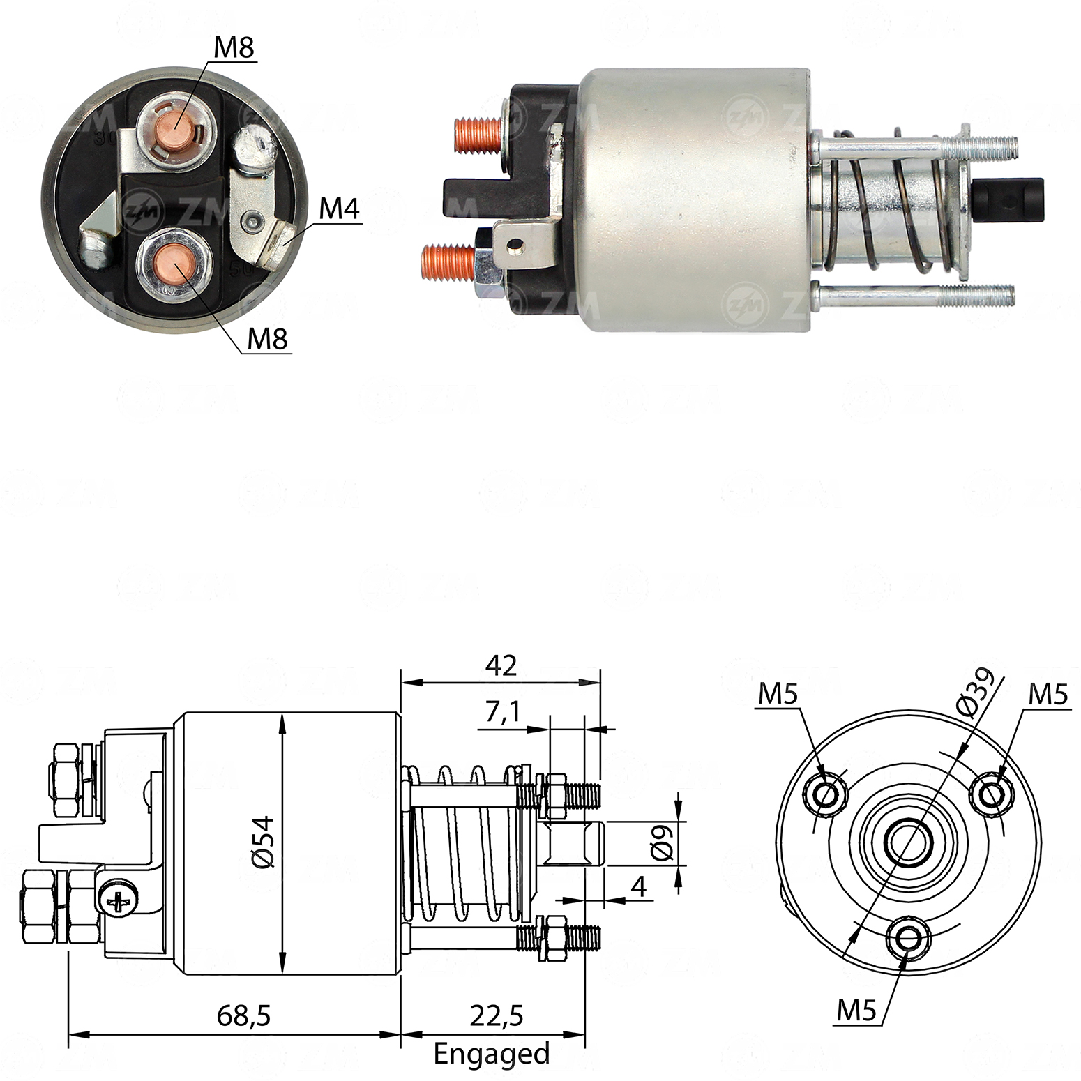 Relé de Partida ZM 5-395 ZM 5395