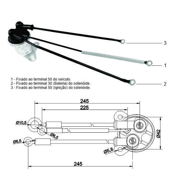 Relé auxiliar de partida ZM 5-409 ZM 5409