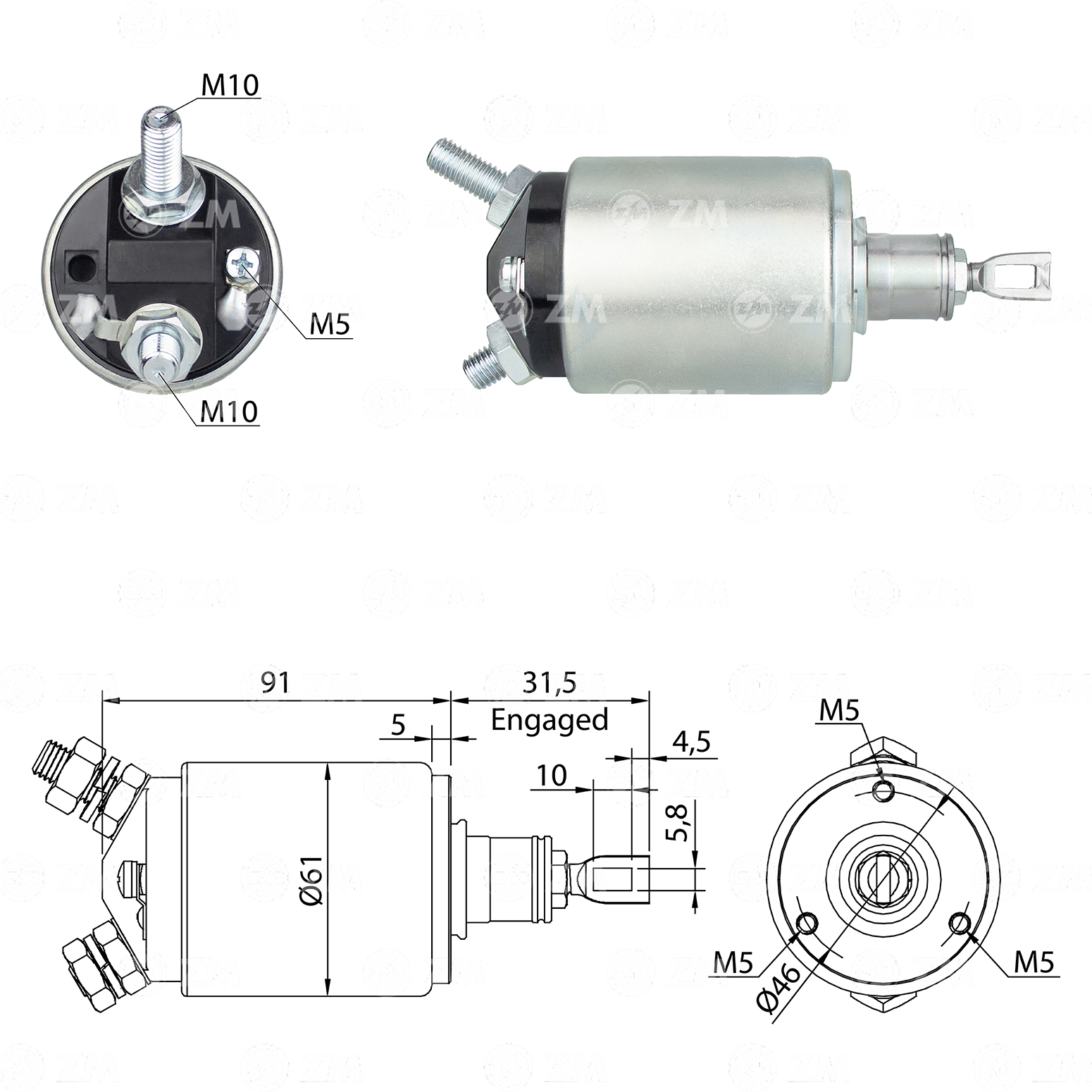 Relé de Partida ZM 546 ZM 546