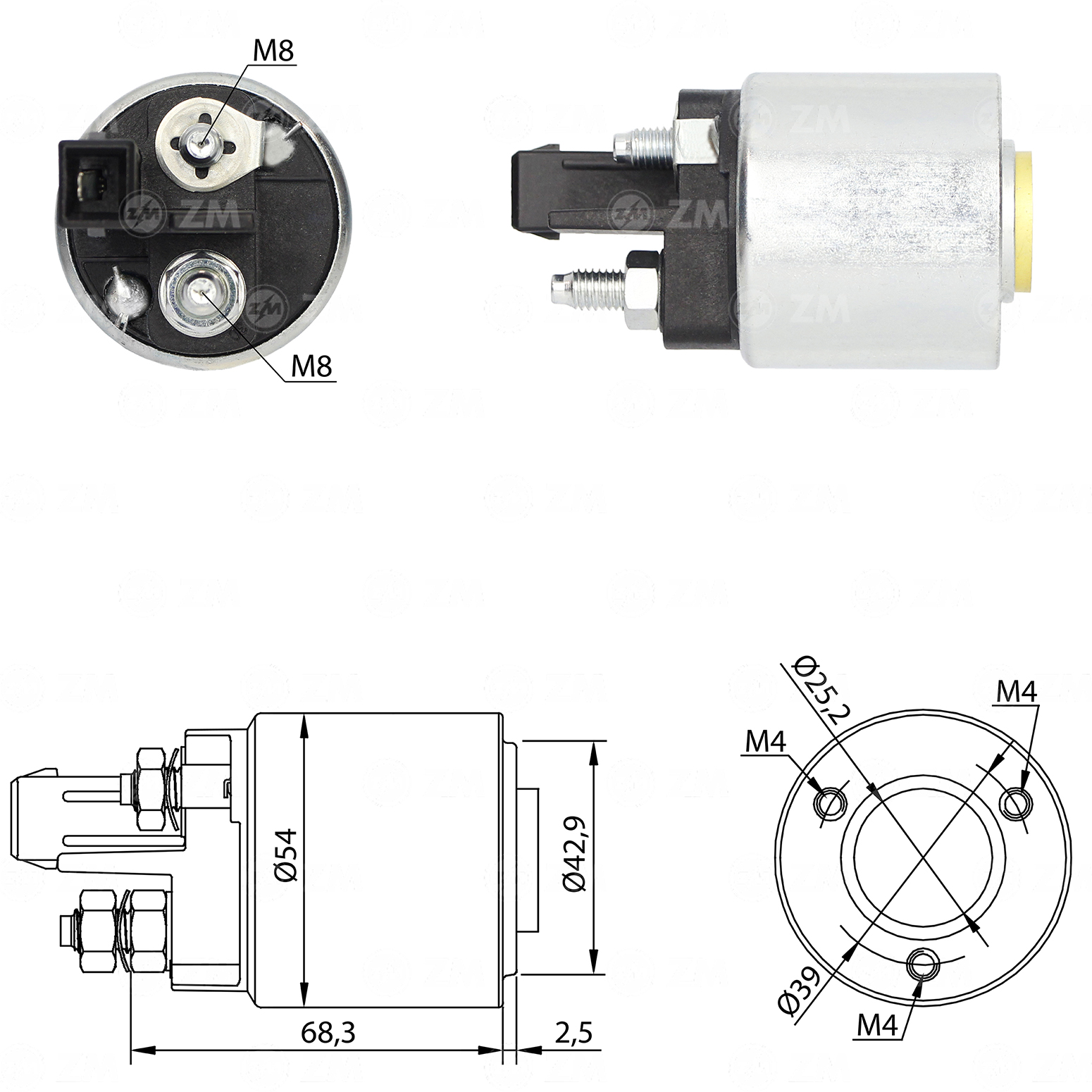 Relé de Partida ZM 5-492 ZM 5492