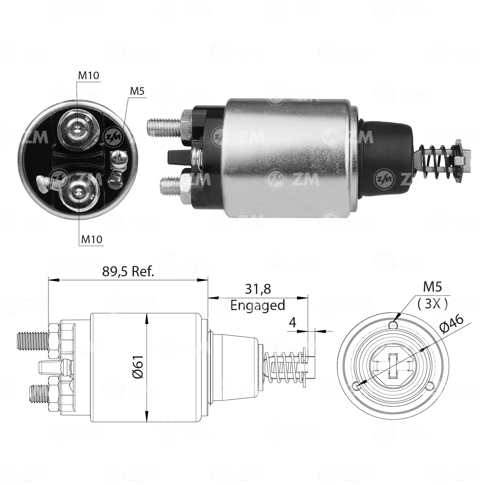 Relé de Partida ZM 550 ZM 550