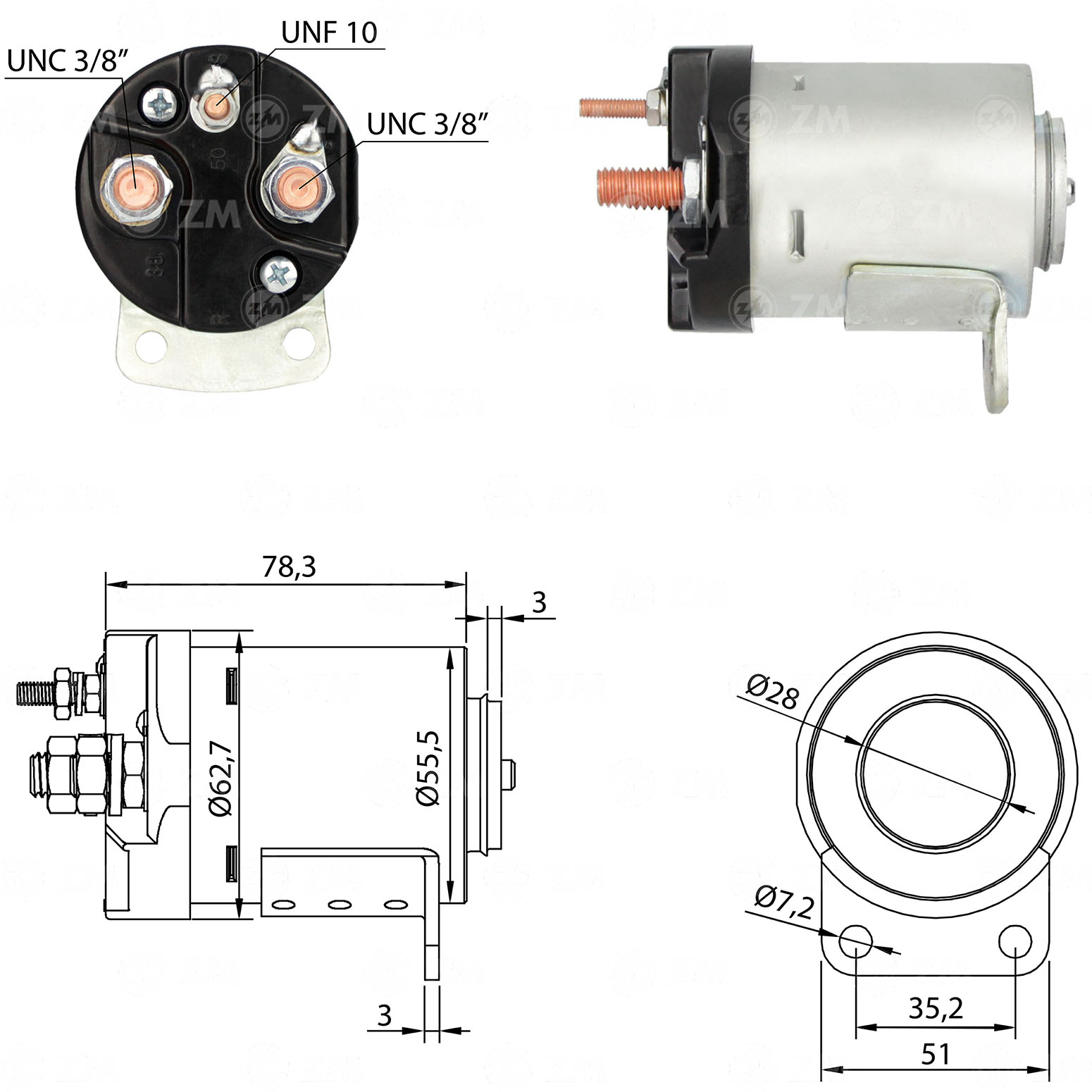 Relé de Partida ZM 5-501 ZM 5501