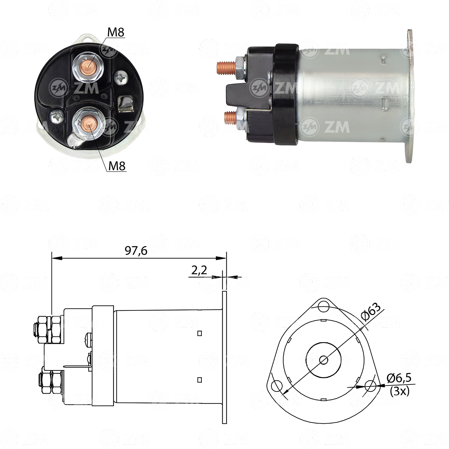 Relé de Partida ZM 555 ZM 555