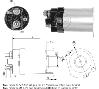 Relé de Partida ZM 557 ZM 557