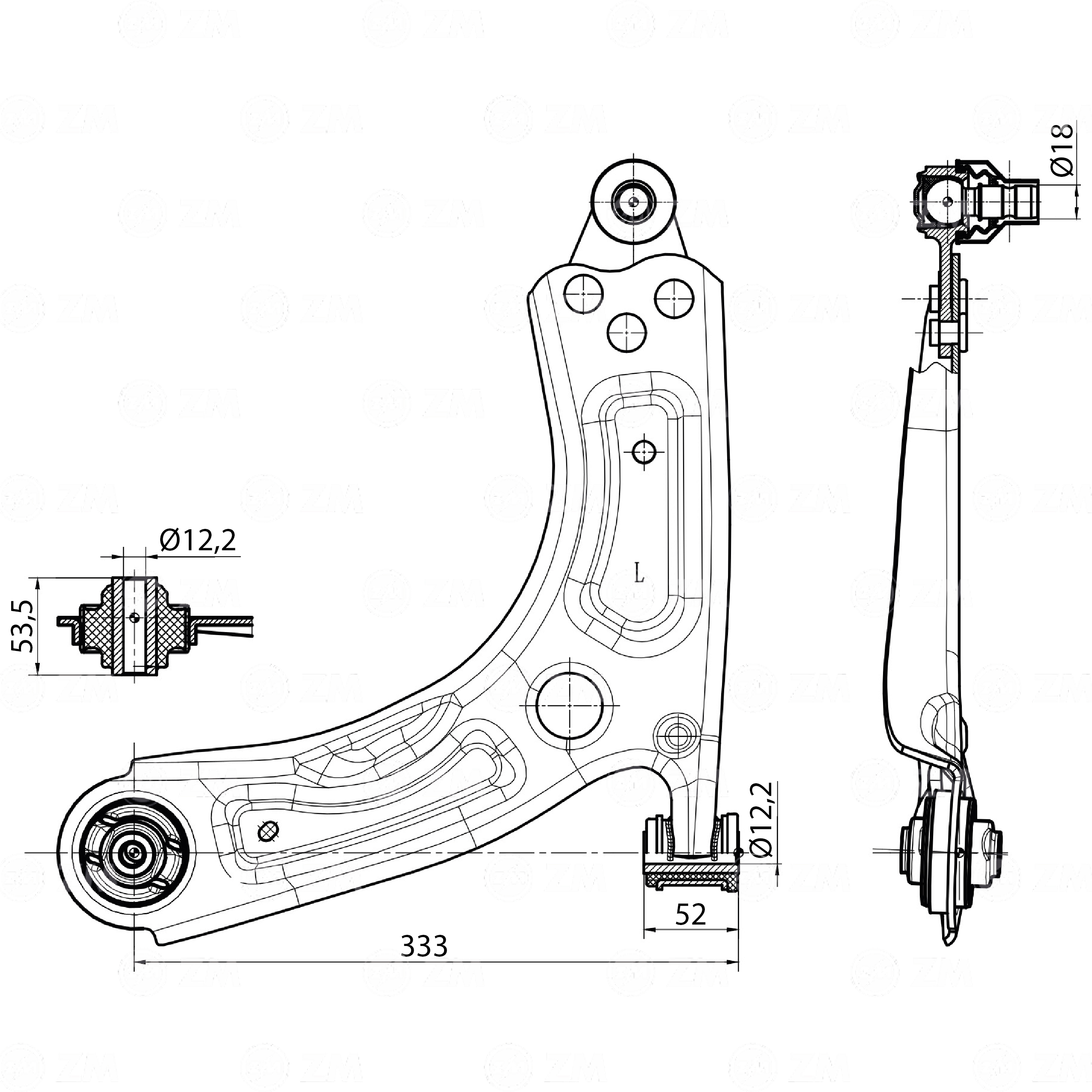 ZM 570.140.99 - Bandeja / Braço de Controle