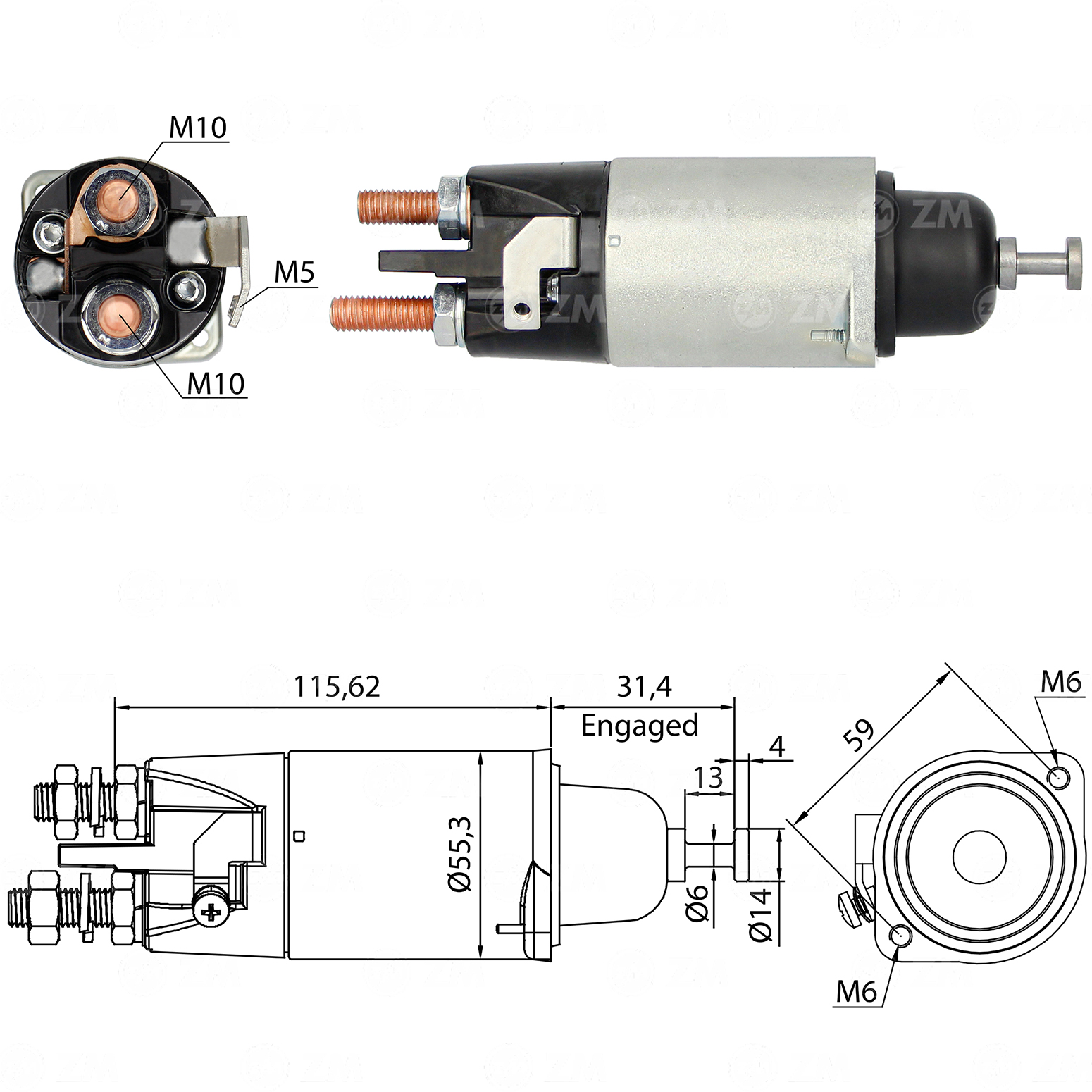 Relé de Partida ZM 5-898 ZM 5898
