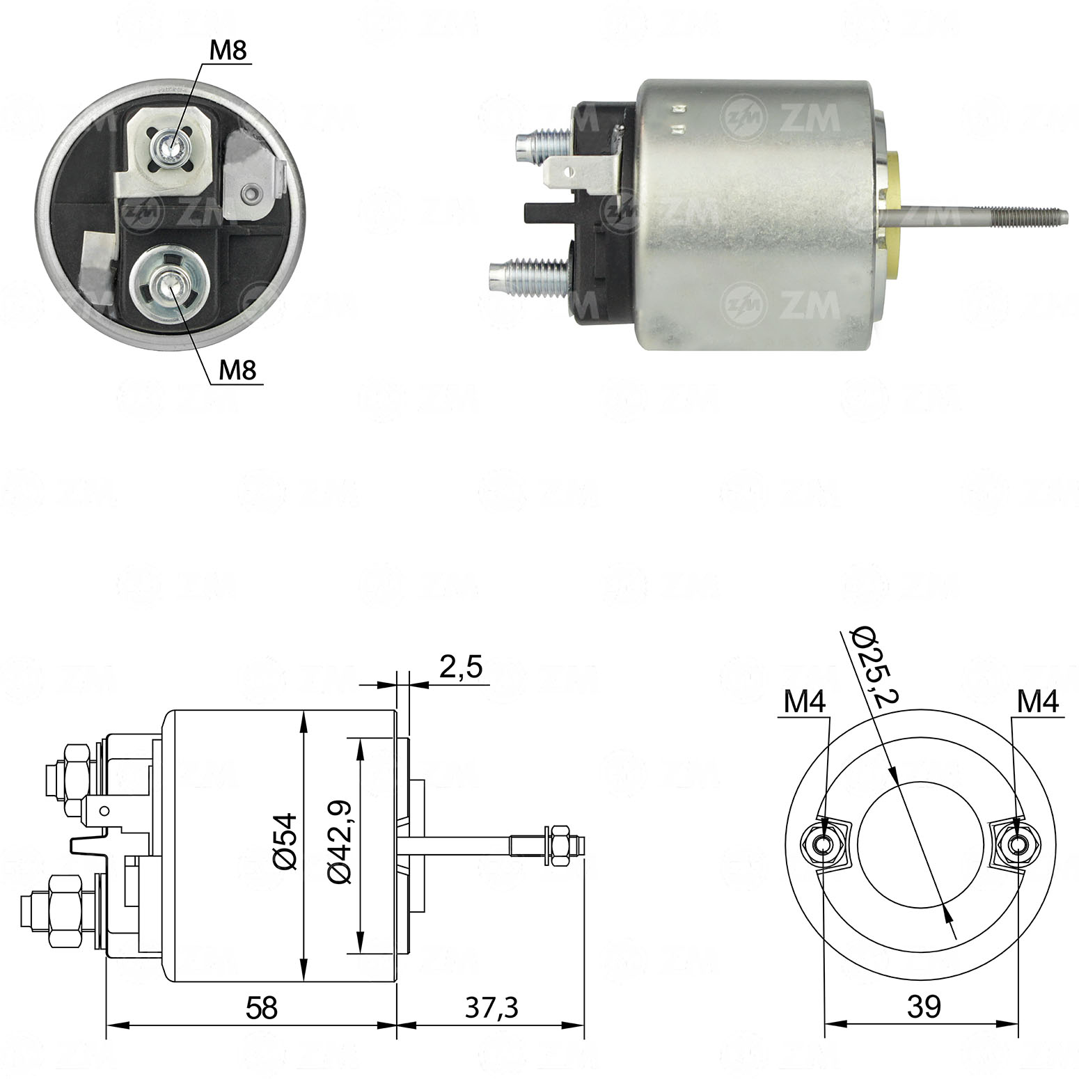 Relé de Partida ZM 597 ZM 597