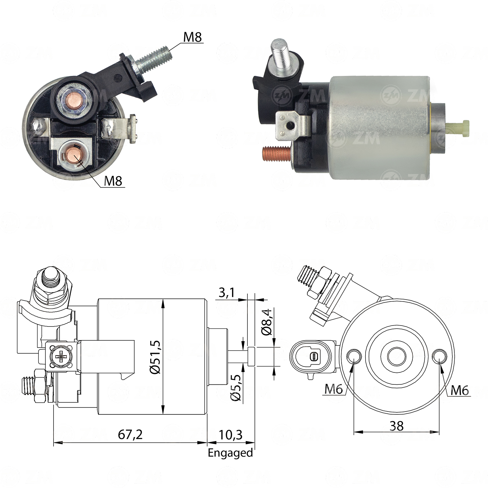 Relé de Partida ZM 5-996 ZM 5996