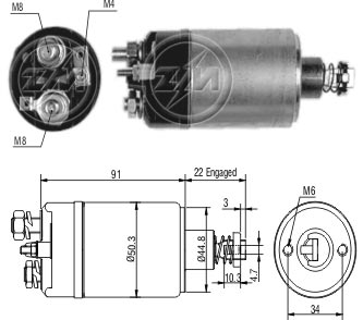 Relé de Partida ZM 627 ZM 627