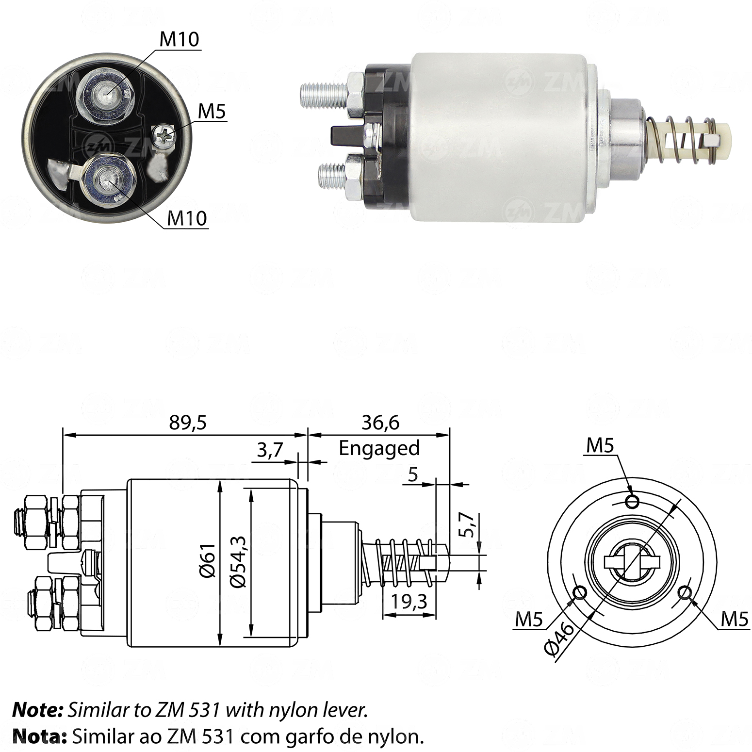 Relé de Partida ZM 631 ZM 631
