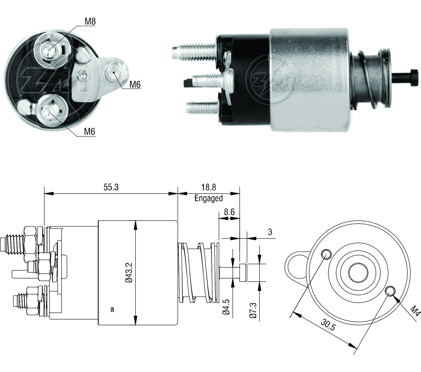 Relé de Partida ZM 6-391 ZM 6391