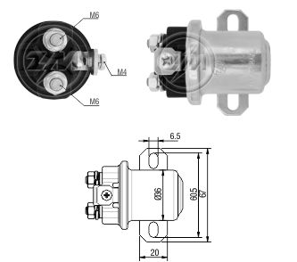 Relé auxiliar de partida ZM 6-408 ZM 6408