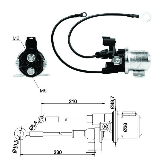 Relé auxiliar de partida ZM 6-428 ZM 6428
