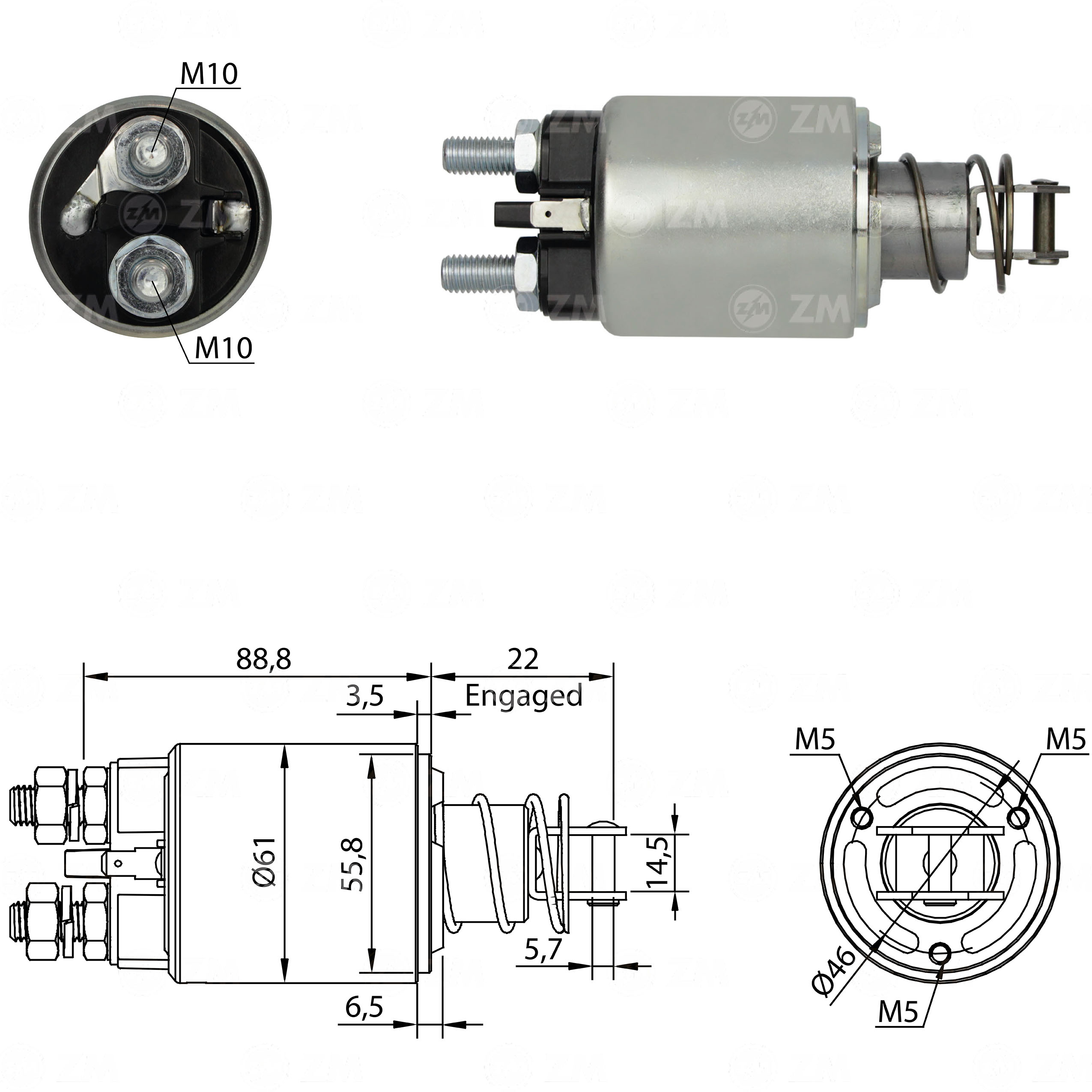Relé de Partida ZM 655 ZM 655